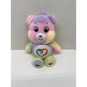Care Bears 14" Plush Togetherness Bear Heart Pastel Rainbow Tie-Dye Basic Fun